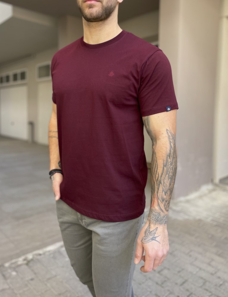 Everbest ανδρικό μπορντό Plus Size T-shirt 242800B φωτογραφία